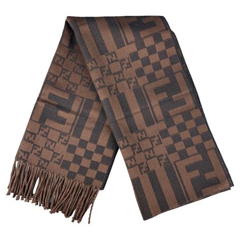 fendi black and brown scarf|fendi scarf women's.